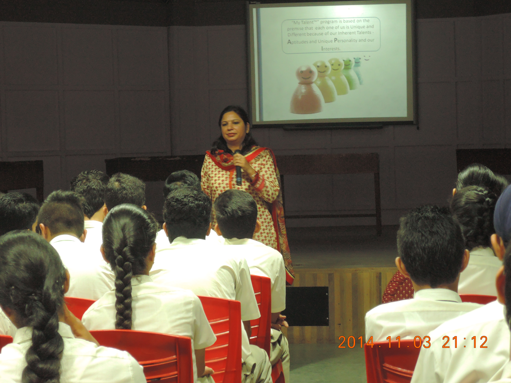 Dr Anubhuti at the Career orientation session at Chandigarh